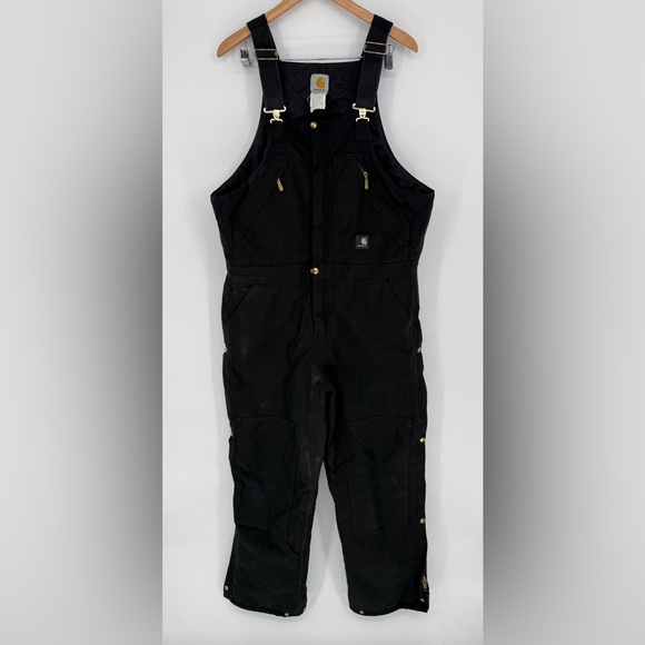 Carhartt Insulated Duck Overalls Black - Picture 2 of 6